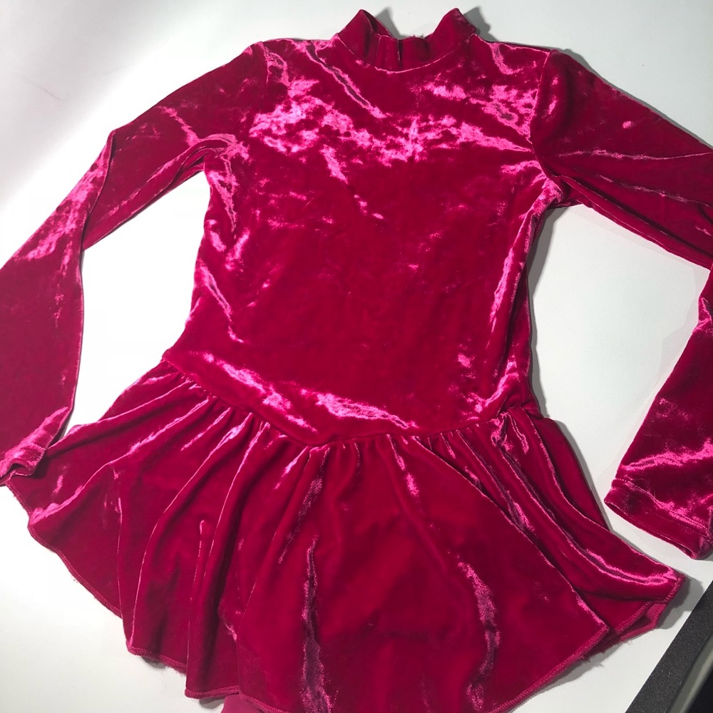 Magenta Body Wrappers Skating Dress